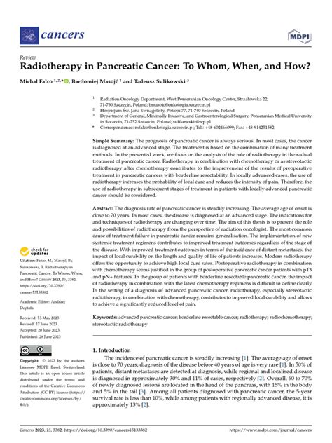 Pancreatic Cancer | PDF | Radiation Therapy | Pancreatic Cancer