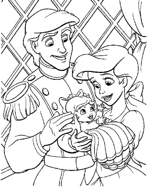 Desenho de Ariel, Eric e Melody para colorir - Tudodesenhos