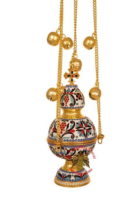 Ecclesiastical Orthodox Censer Russian Style A With Full Enamel Hand