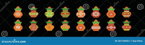 Kalash Illustration With Cream Color Background