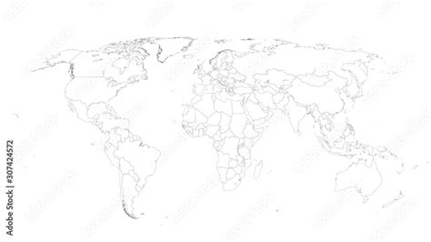 Fototapeta mapa świata dla dzieci World Map Vector Illustration on