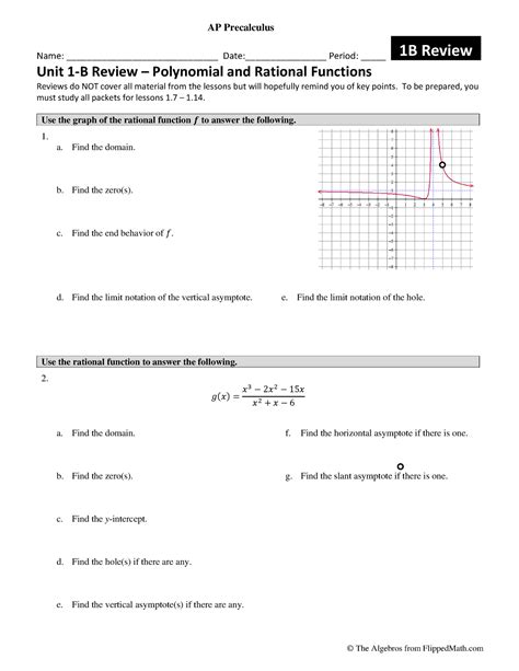 Appc Unit 1b Review Name Date