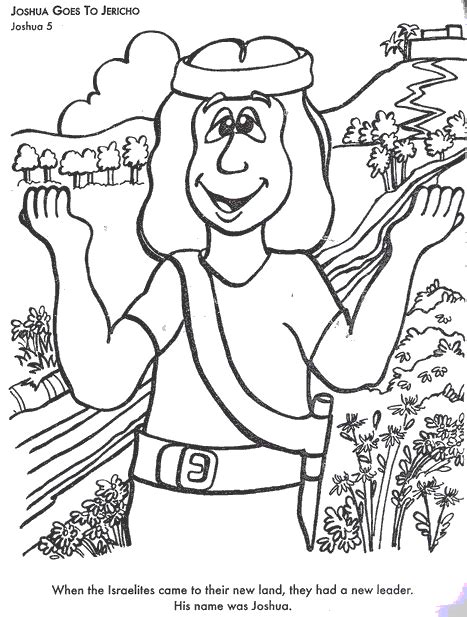 Joshua Goes To Jericho Colouring Pages Entering And Conquering The