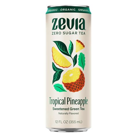 Amazon Zevia Organic Sugar Free Iced Tea Green Tea Tropical