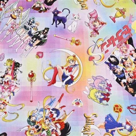 Sailor Moon Fabric Usagi Tsukino Fabric Japanese Cartoon Fabric Cotton