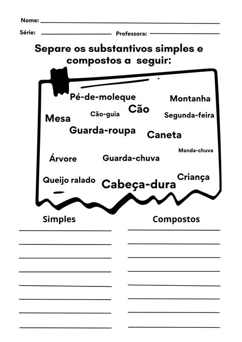 Atividades Substantivos Simples E Composto Gabarito Fdplearn