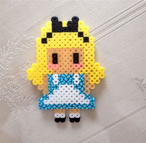 Alice Perler By Ravewearjunkies Perler Bead Disney Perler Bead Art