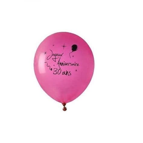 Ballon Joyeux Anniversaire Fuchsia 30ans X8 REF 4842 Cdiscount Maison