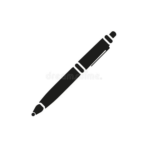 The Ballpoint Pen Icon Pen Symbol Flat Stock Vector Illustration Of