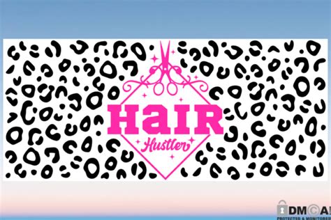 Hair Hustler Leopard Print Libbey Wrap Graphic By Rare · Creative Fabrica