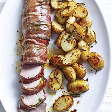 Parma Ham Wrapped Pork With Spiced Cornish New Potatoes Cook With Mands