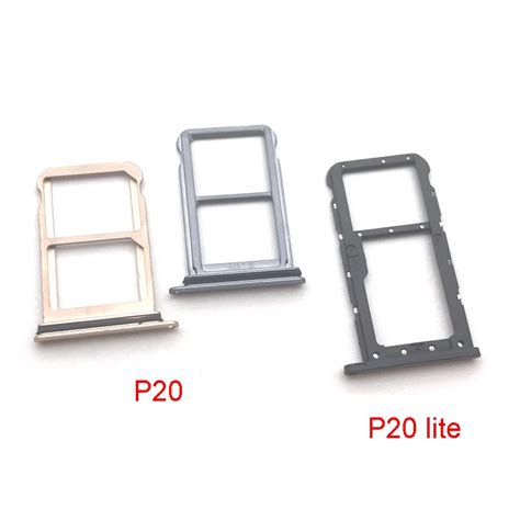 New For Huawei P20 Lite Pro Sim Card Tray Slot Holder Adapter Replacement Gold Gray Black Color