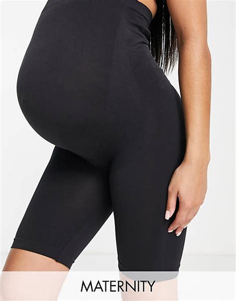 Mamalicious Maternity Over The Bump Shapewear Shorts In Black Asos