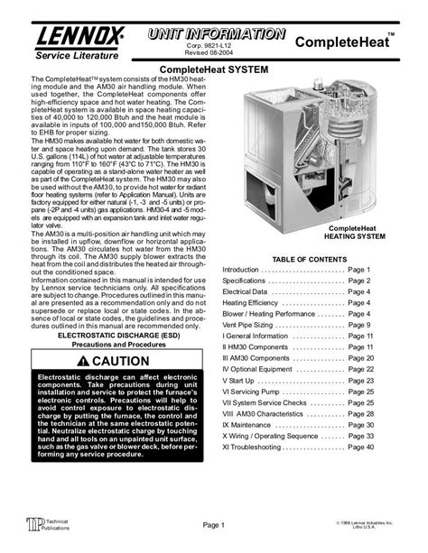 Lennox Furnace Parts By Model Number Manual