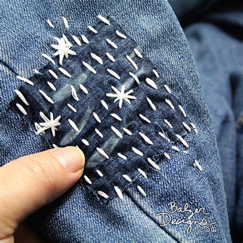 Balzer Designs Sashiko Japanese Boro Jeans For Fourth Of July