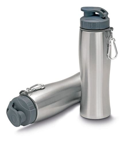 Garrafa Squeeze 750ml Academia Aço Inox C Bico E Mosquetão