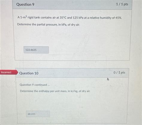 Solved Question Pts A M Rigid Tank Contains Air At Chegg