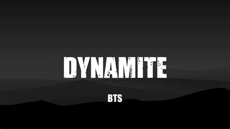 Bts 방탄소년단 Dynamite Lyrics Youtube