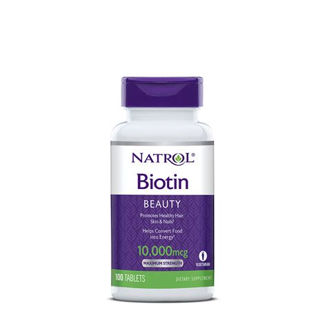 Natrol – Biotin 10,000 mcg 60 tabletas – ISZA