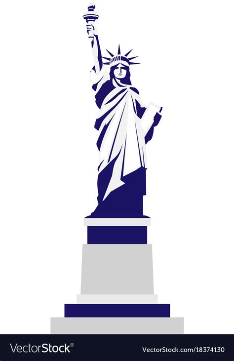 Silhouette Of The Statue Of Liberty Royalty Free Vector