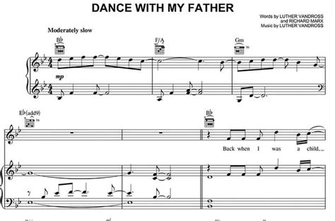 Luther Vandross Dance With My Father Free Sheet Music Pdf For Piano Artofit