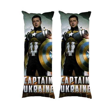 Подушка дакимакура Сaptain Ukraine Владимир Зеленский декоративная ...