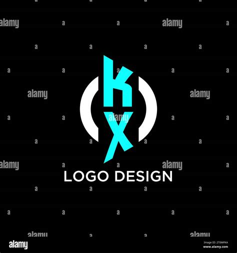 KX Circle Monogram Logo Design Ideas Stock Vector Image Art Alamy