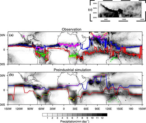 Spatial Distributions Of Precipitation Shade Mm Day Spliced By