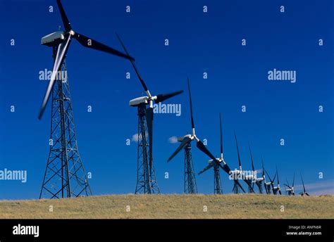 Windturbines In Pincher Creek Alberta Canada Stock Photo Alamy