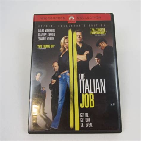 The Italian Job Dvd 2003 Widescreen Mark Wahlberg Charlize Theron