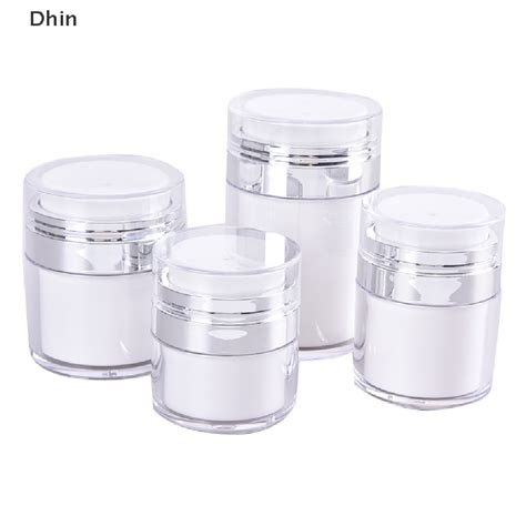 Dhin Acrylic Airless Pump Jar Empty Acrylic Cream Bottle Refillable