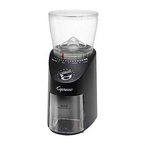 Capresso Infinity Plus Black Conical Burr Grinder Above Average Coffee