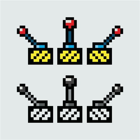 pixel game controller set  vector art  vecteezy
