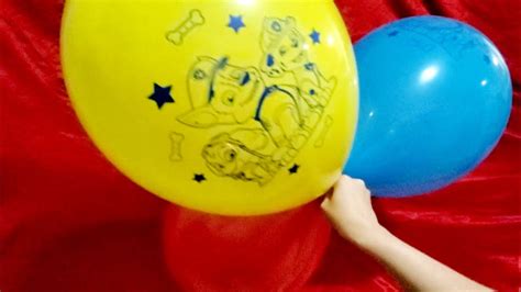 Paw Patrol Balloon Inflation Deflation And Popping Youtube