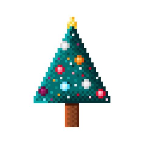 Christmas Tree Pixel Art Vector Illustration Stock Vector Image by ...