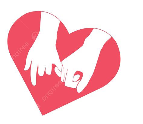 Vector Illustration Of Hand Holding In Heart Shape With Pinky Promise