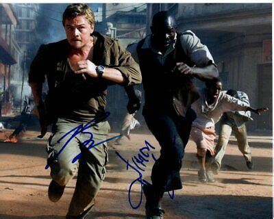 LEONARDO LEO DICAPRIO and DJIMON HOUNSOU signed 8x10 BLOOD DIAMOND ...