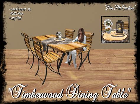 Second Life Marketplace Ppc Timberwood Dining Table