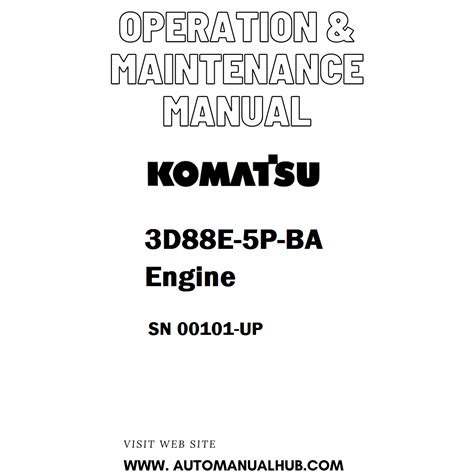 Komatsu 3d88e 5p Ba Operation And Maintenance Manual Sn 00101 Up Pdf Automanualhub