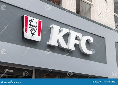 Kfc Kentucky Fried Chicken Logo And Sign Brand Editorial Stock Image