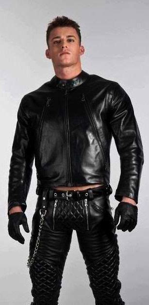 Tight And Shiny Leather Outfit Leather Jacket Men Leather Fashion