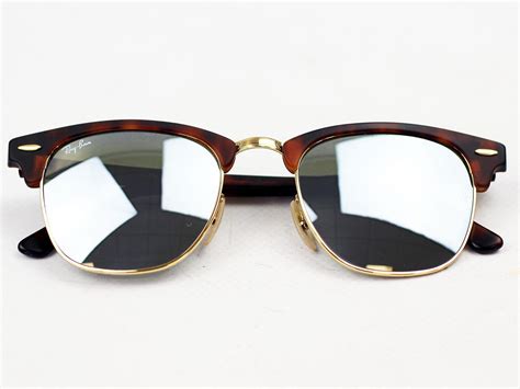 Ray Ban Clubmaster Retro 50s Mod Mirror Lens Sunglasses Havanna