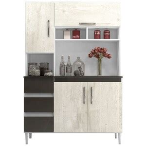 Kit Cozinha Compacta Sofia 4 Portas Branco Aspen Canela Mpdecor