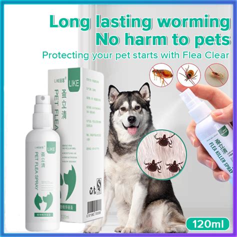 Pet Anti Flea Spray Dog Cat Tick And Flea Removal Spray Flea Eggs Lice