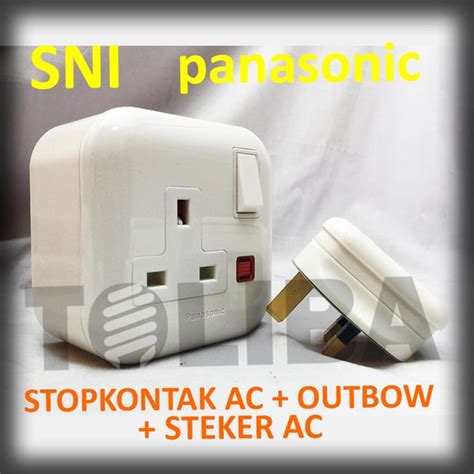 Jual Stop Kontak Ac Steker Ac Outbow Dus Panasonic Colokan Ac Ob Set Di