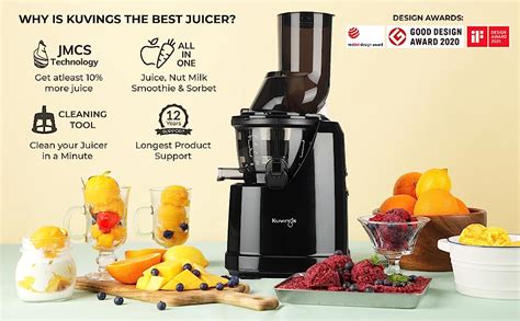 Kuvings B1700 Phantom Black Professional Cold Press Whole Slow Juicer