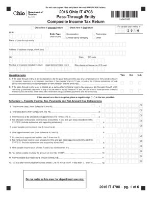 Fillable Online Tax Ohio Taxpayers Filing A Paper Tax Form Should