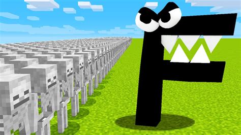 1000 SKELETONS Vs ALPHABET LORE Minecraft Mob Battle YouTube