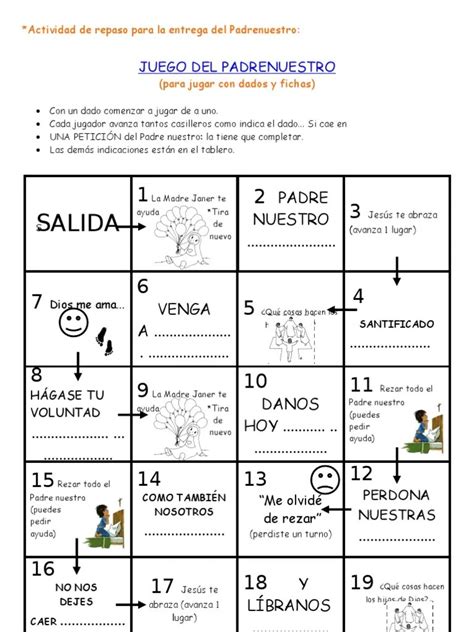 Catequesis Actividades Del Padre Nuestro Para Niños Explicacion Del Padre Nuestro Para Ninos Y