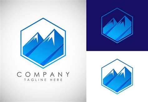 Logotipo Da Montanha Design Do Logotipo Do Cume Do Pico Da Montanha